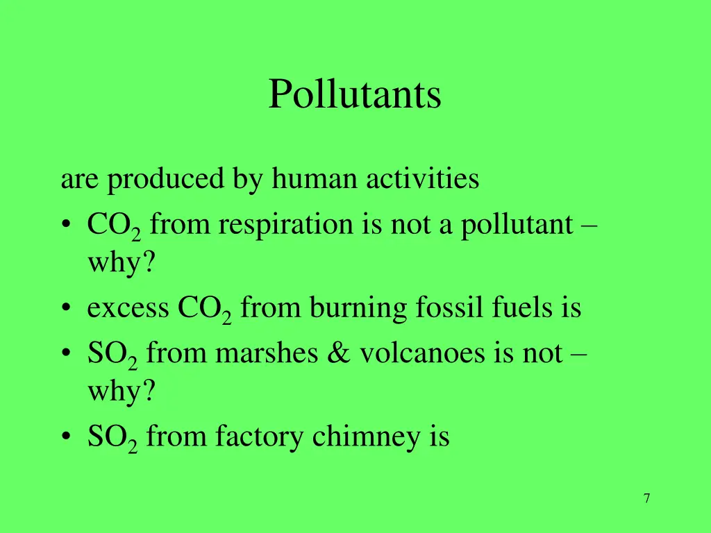 pollutants