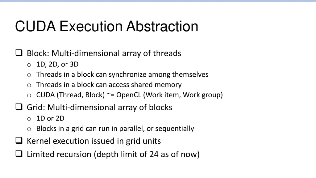 cuda execution abstraction