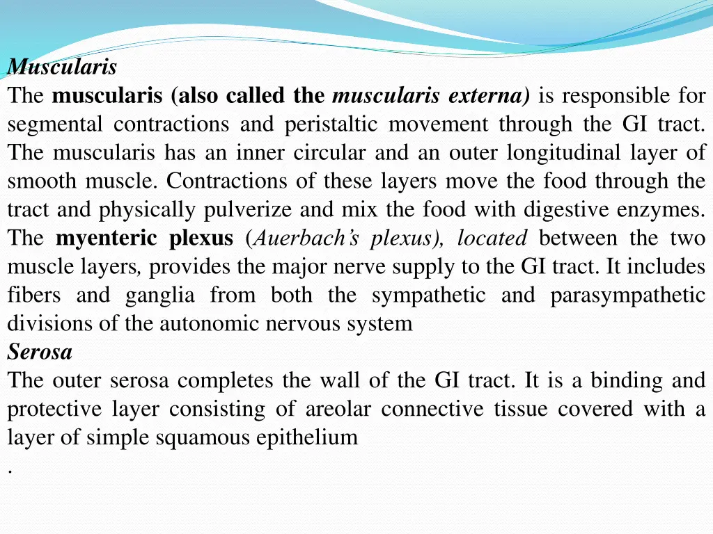 muscularis the muscularis also called