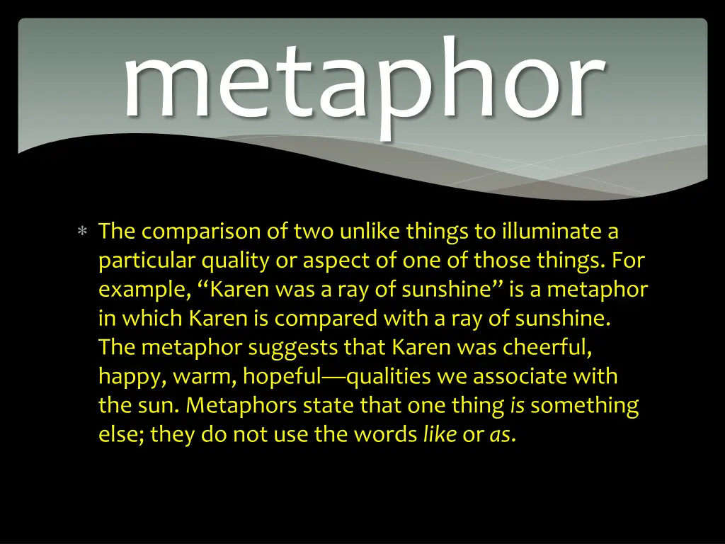 metaphor