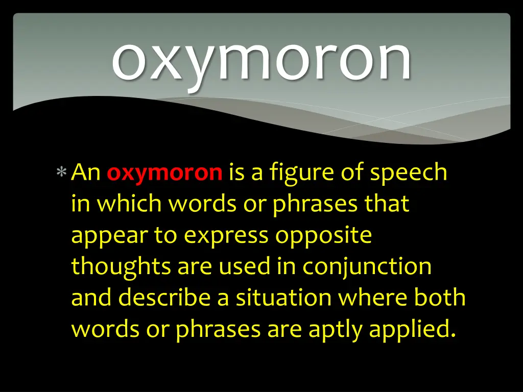 oxymoron