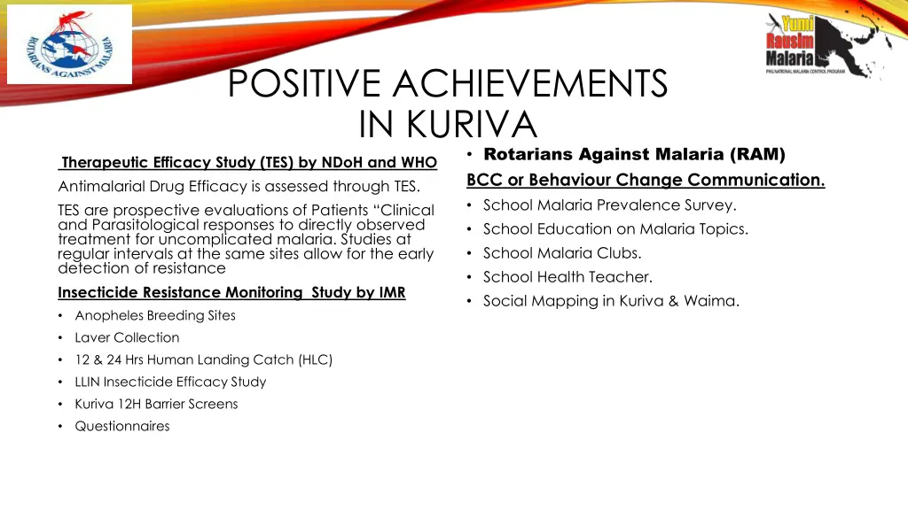 positive achievements in kuriva therapeutic