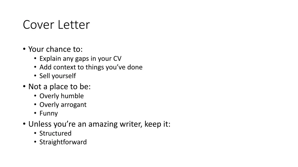 cover letter