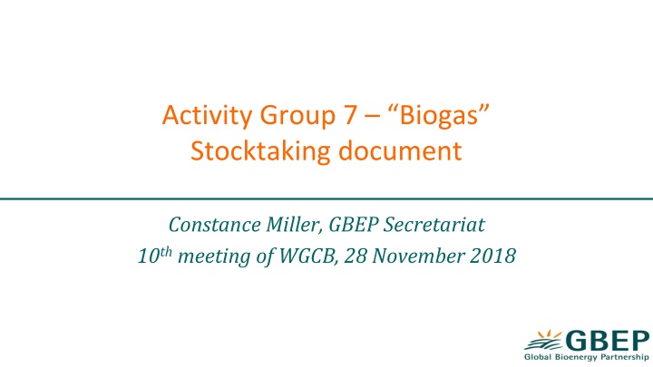 activity group 7 biogas stocktaking document