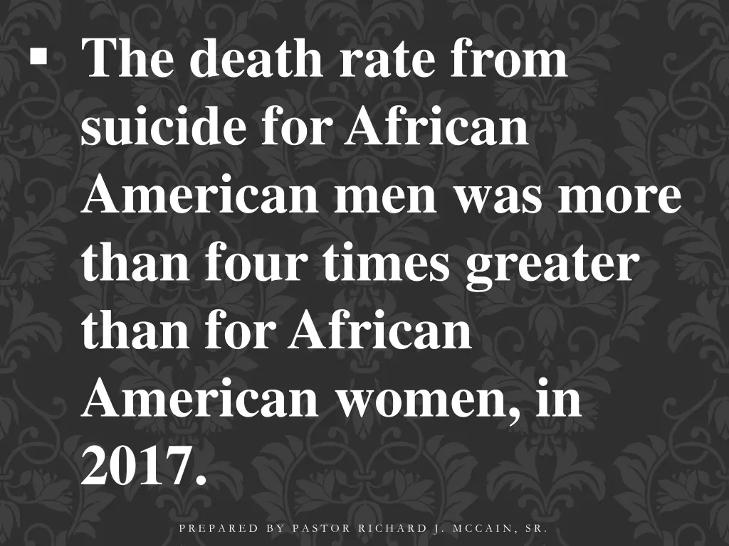 the death rate from suicide for african american