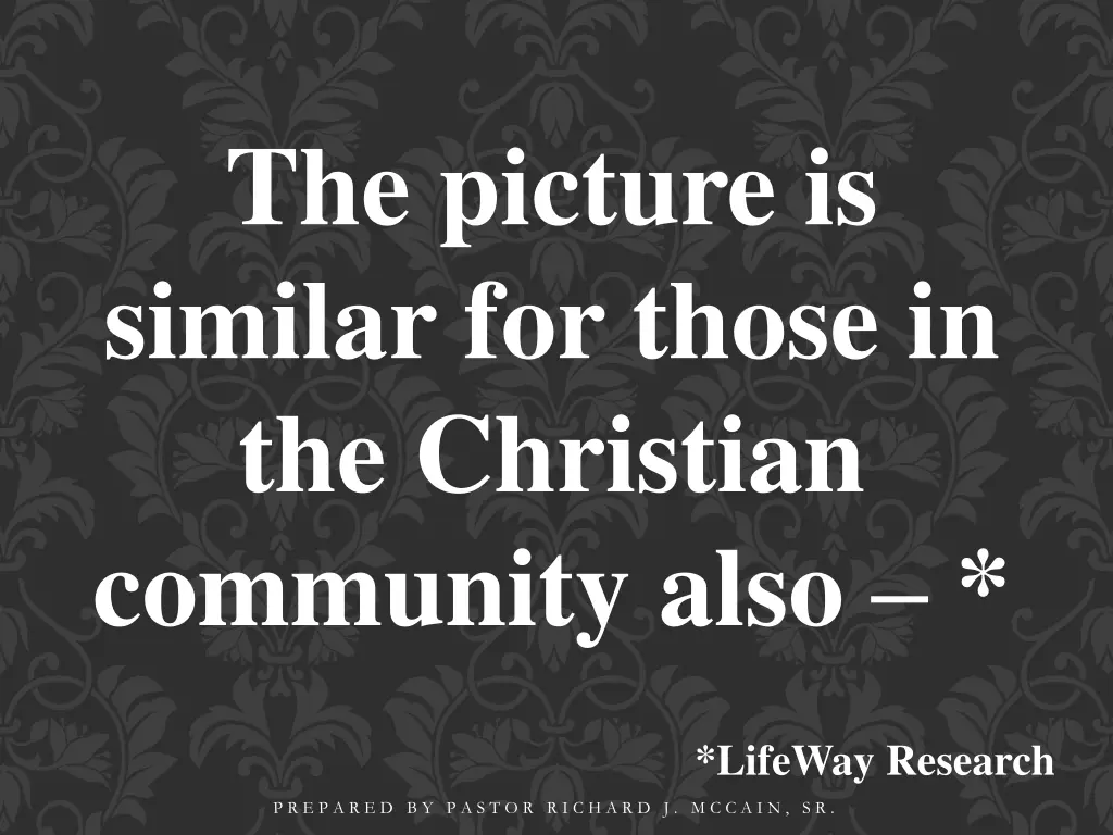 the picture is similar for those in the christian