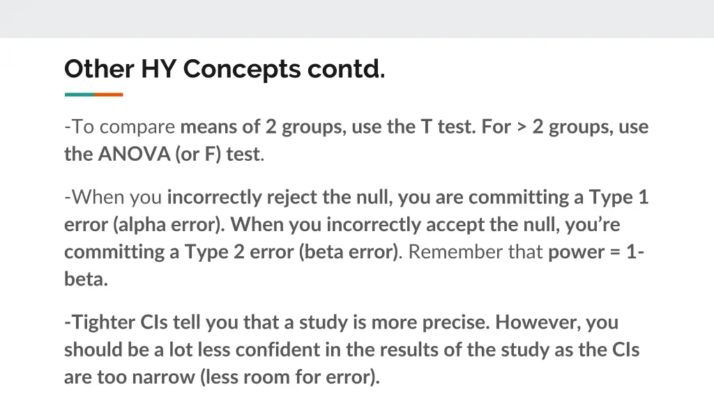 other hy concepts contd