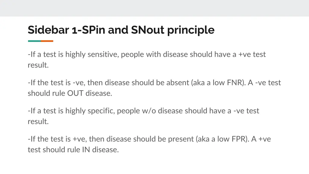 sidebar 1 spin and snout principle