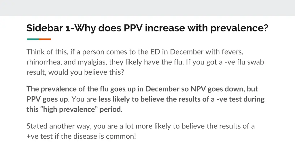 sidebar 1 why does ppv increase with prevalence