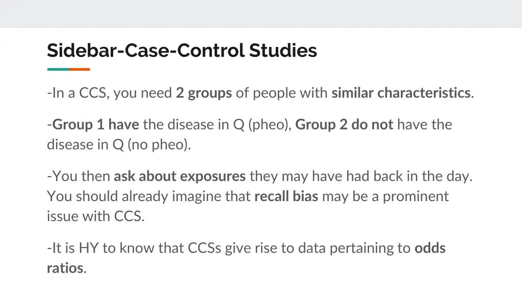 sidebar case control studies