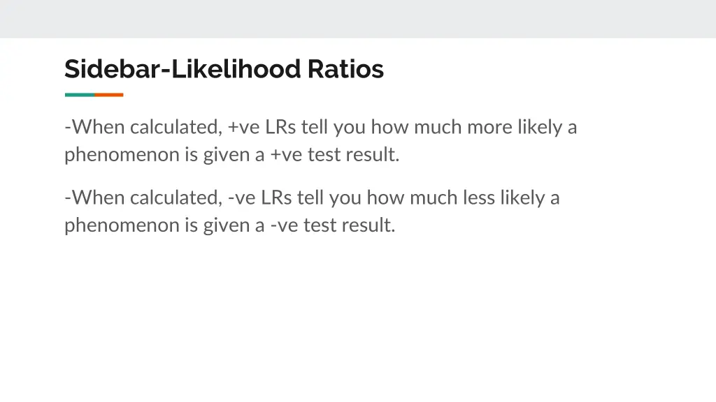 sidebar likelihood ratios