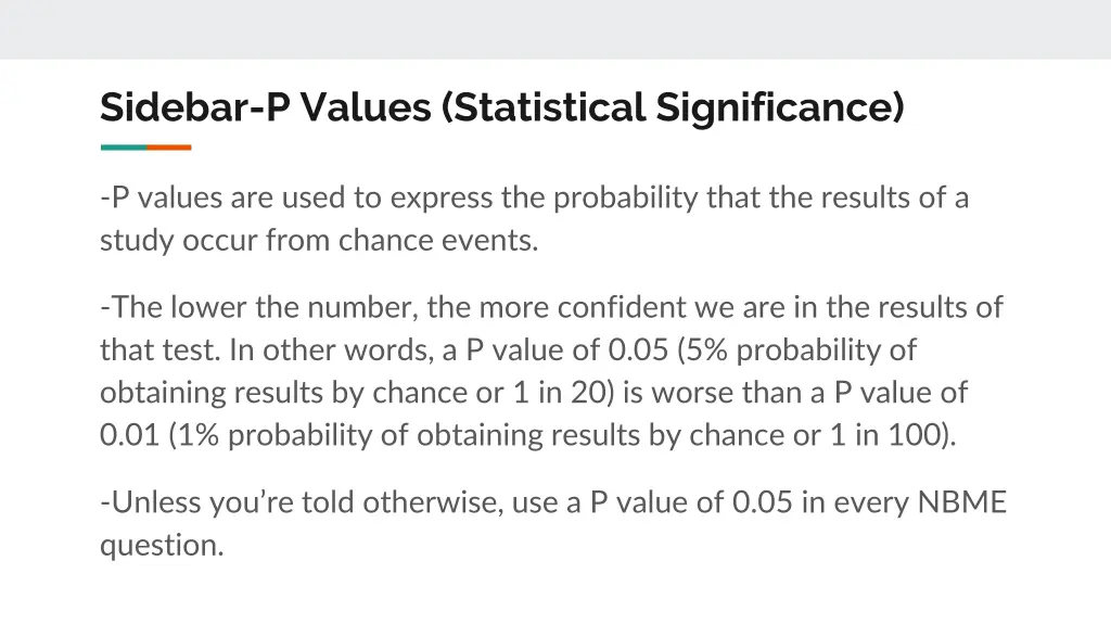 sidebar p values statistical significance