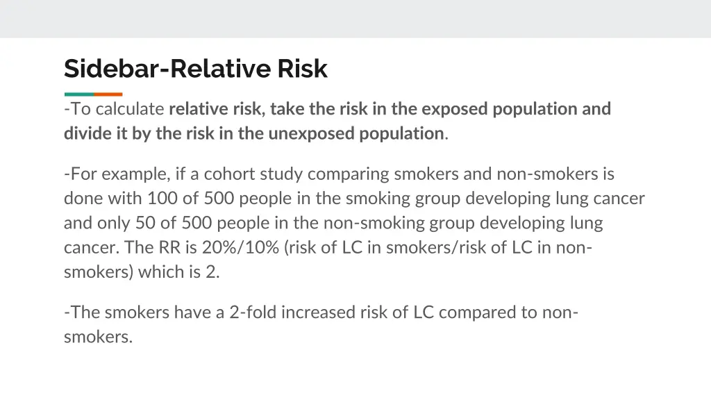 sidebar relative risk