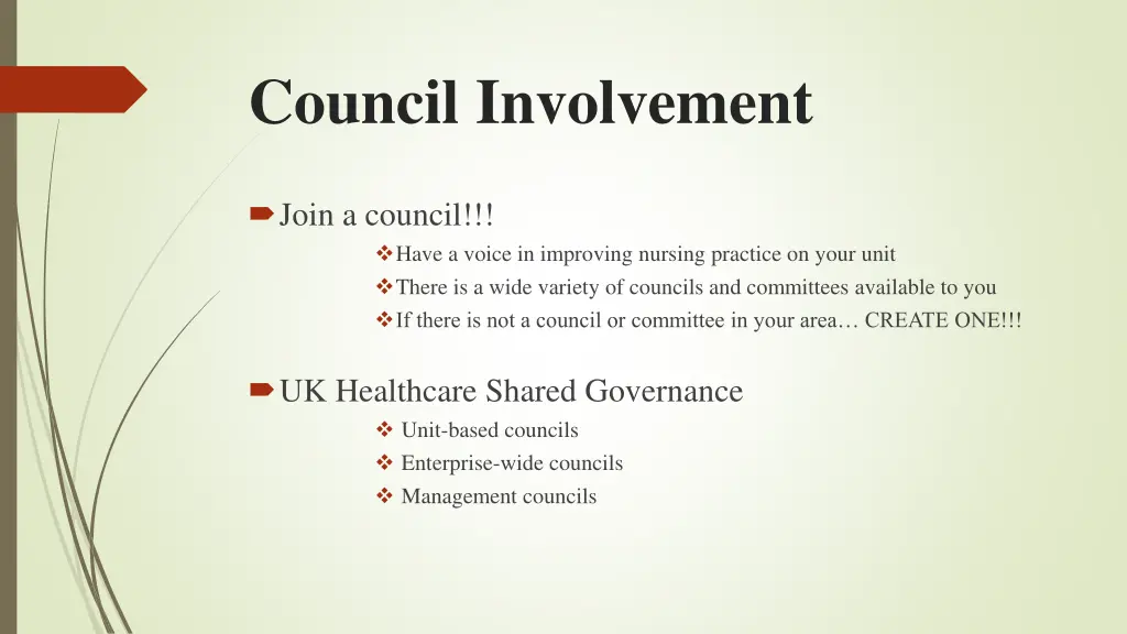 council involvement