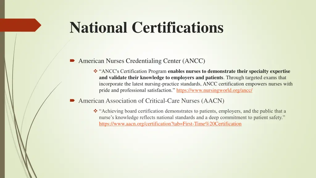 national certifications 1