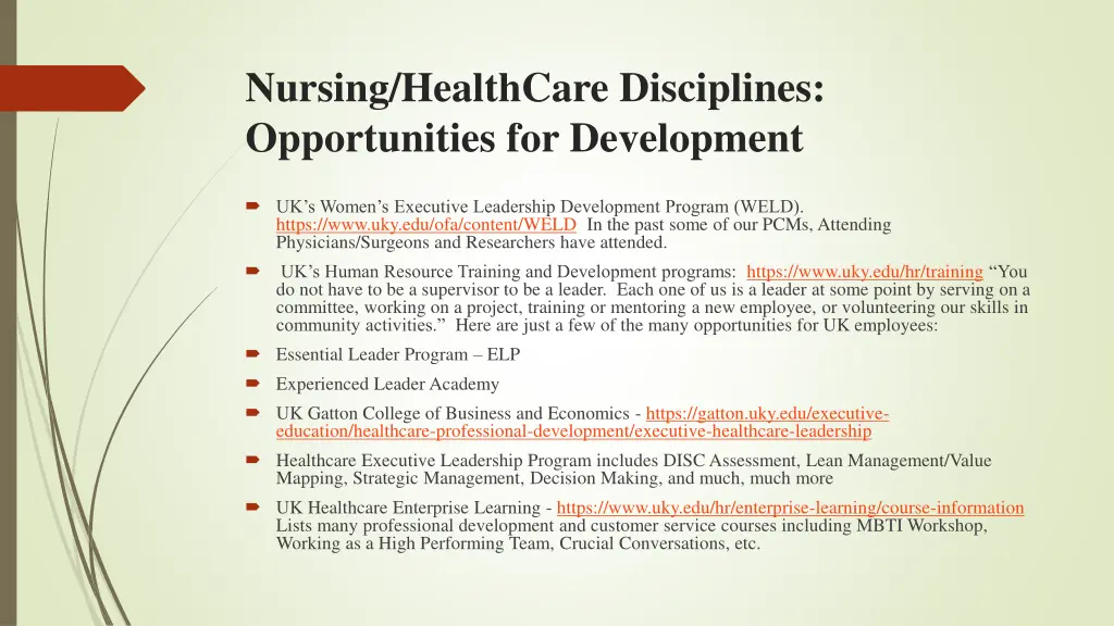 nursing healthcare disciplines opportunities 1