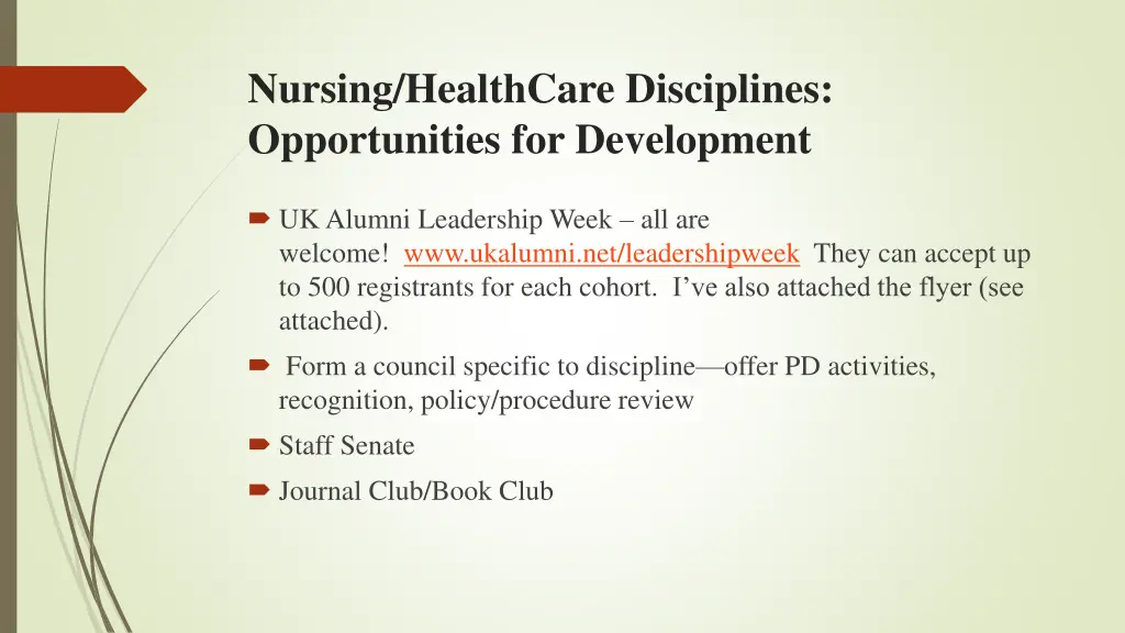 nursing healthcare disciplines opportunities