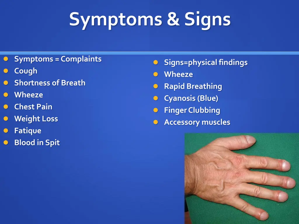 symptoms signs