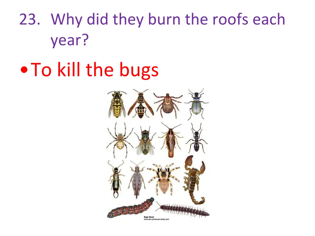 23 why did they burn the roofs each year