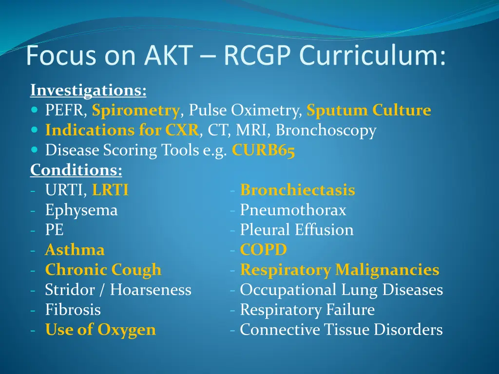 focus on akt rcgp curriculum 1