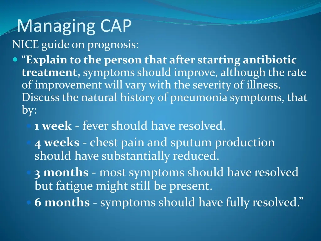 managing cap nice guide on prognosis explain