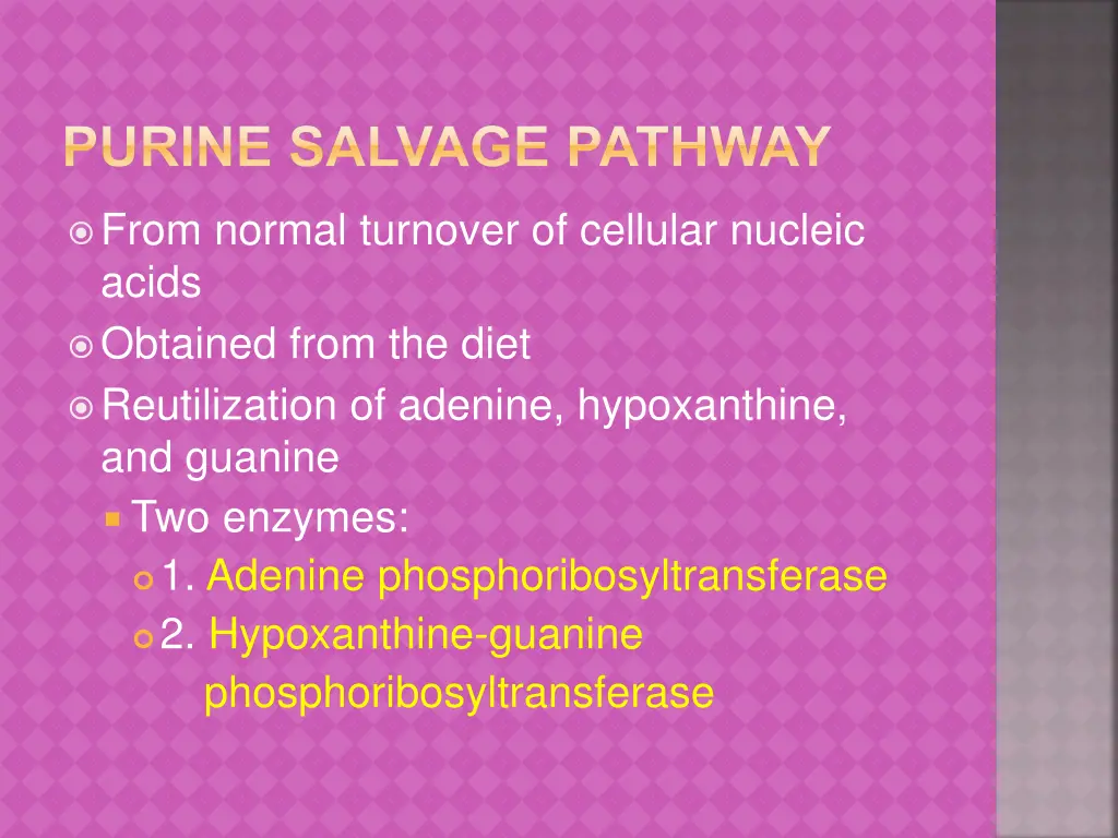 purine salvage pathway