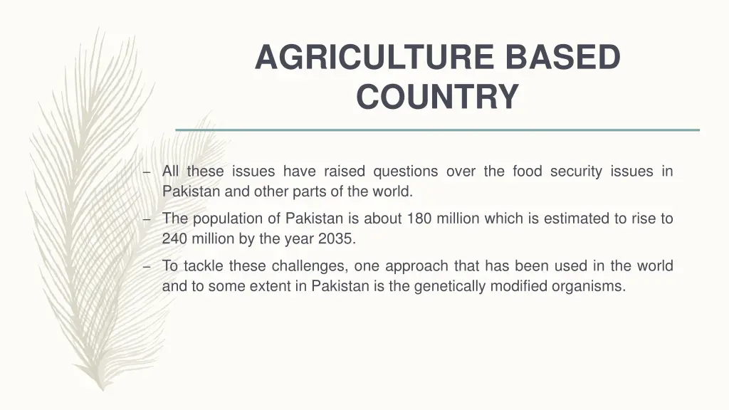 agriculture based country 1