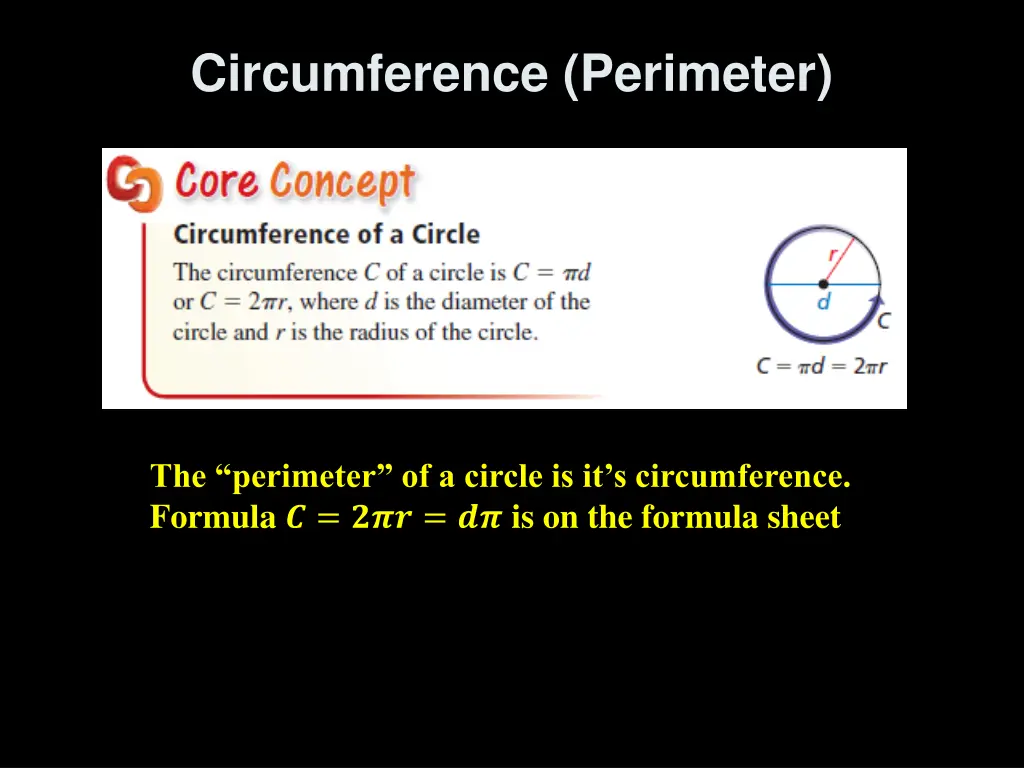 circumference perimeter