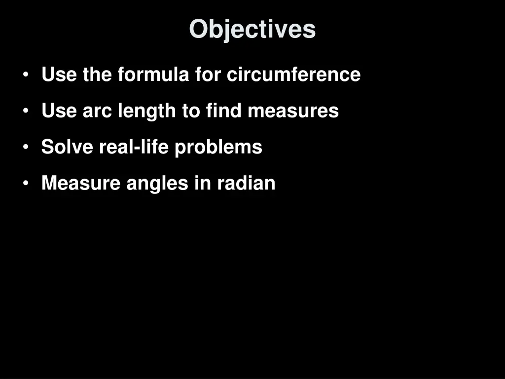 objectives