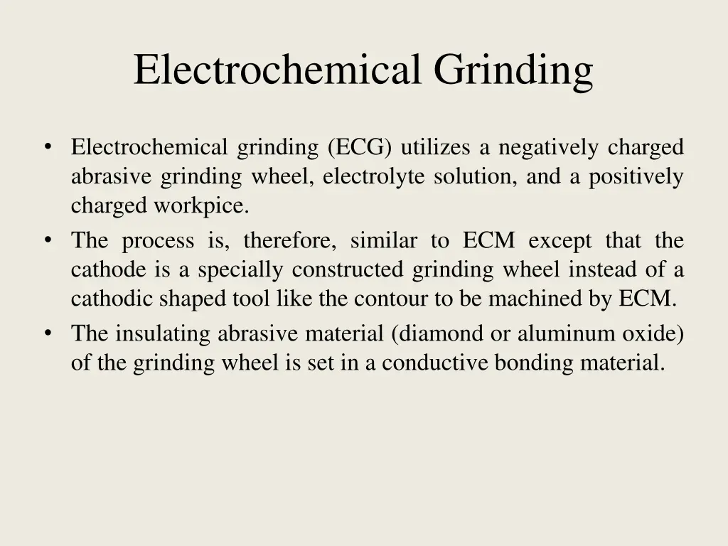 electrochemical grinding