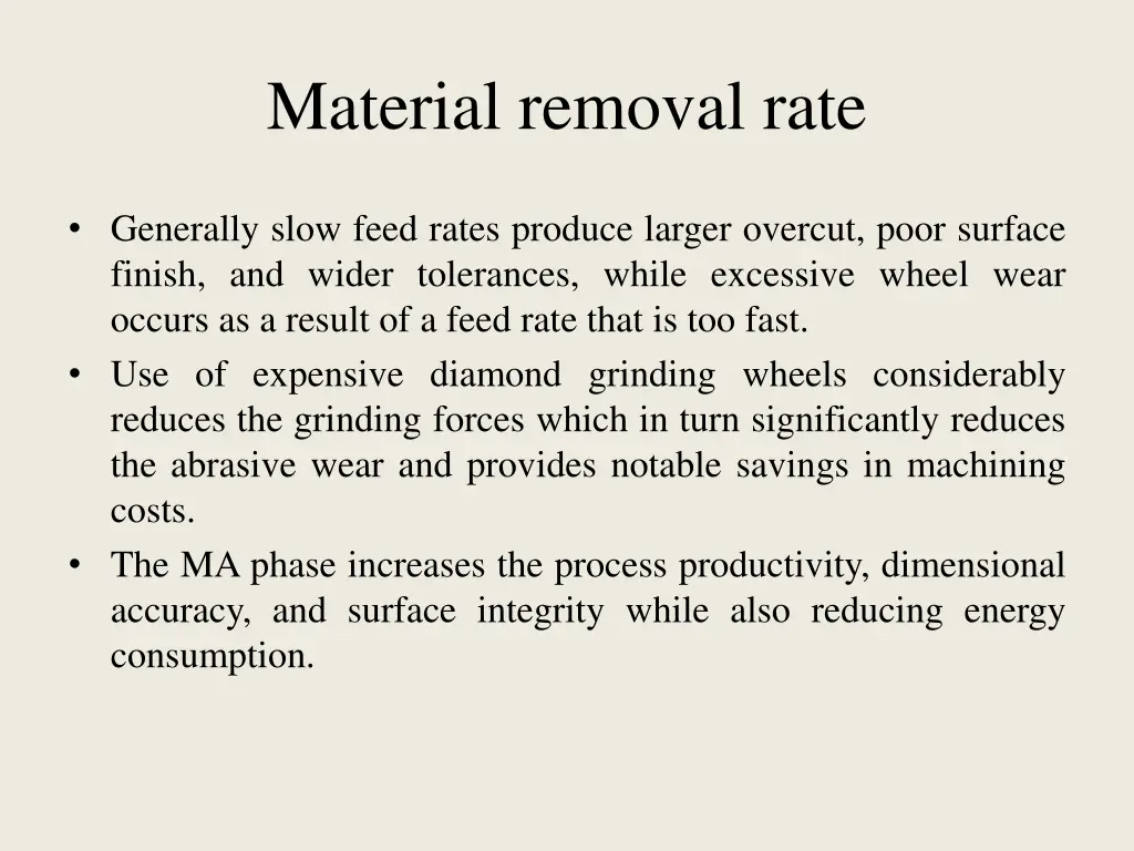 material removal rate 4