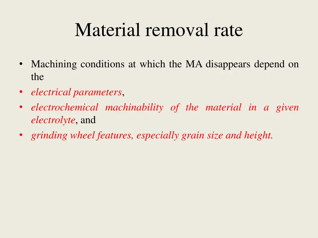 material removal rate 5