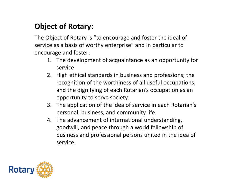 object of rotary