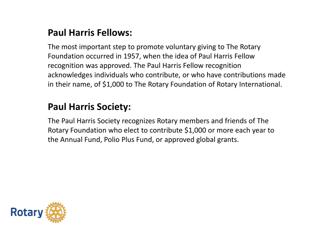 paul harris fellows