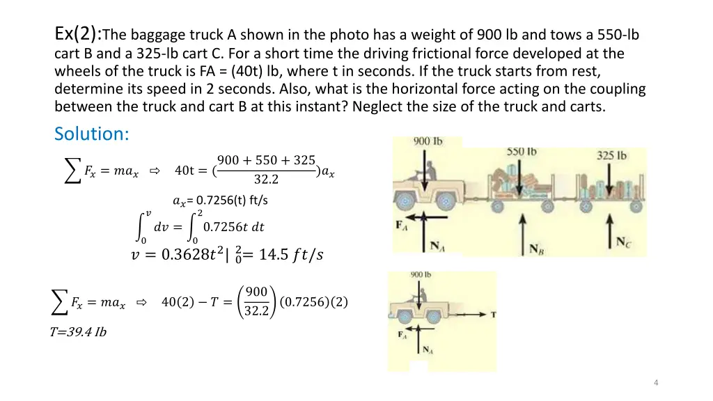 ex 2 the baggage truck a shown in the photo