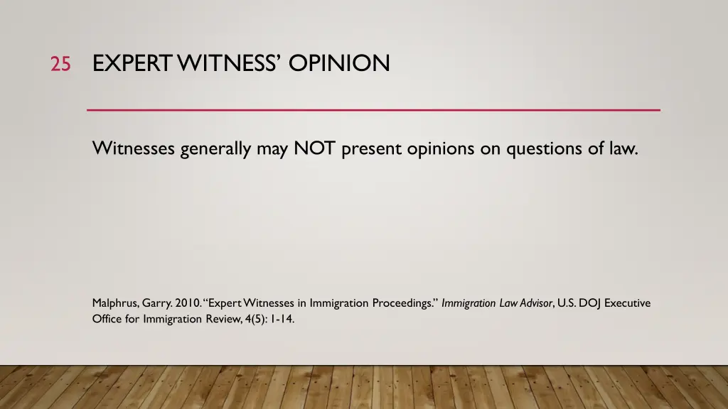 expert witness opinion 1