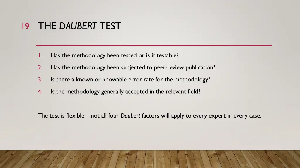 the daubert test