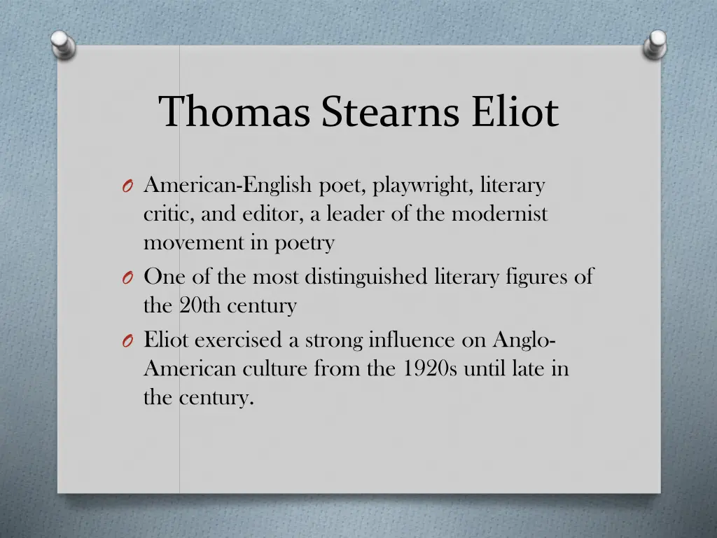 thomas stearns eliot