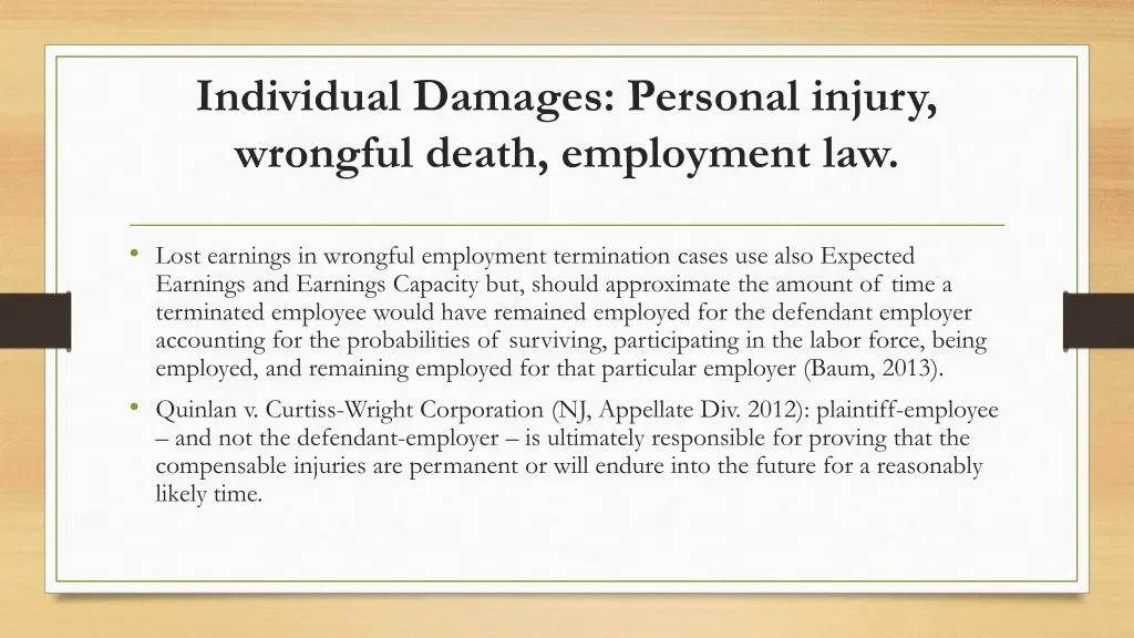 individual damages personal injury wrongful death 1