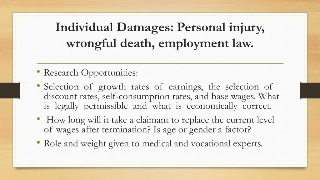 individual damages personal injury wrongful death 2