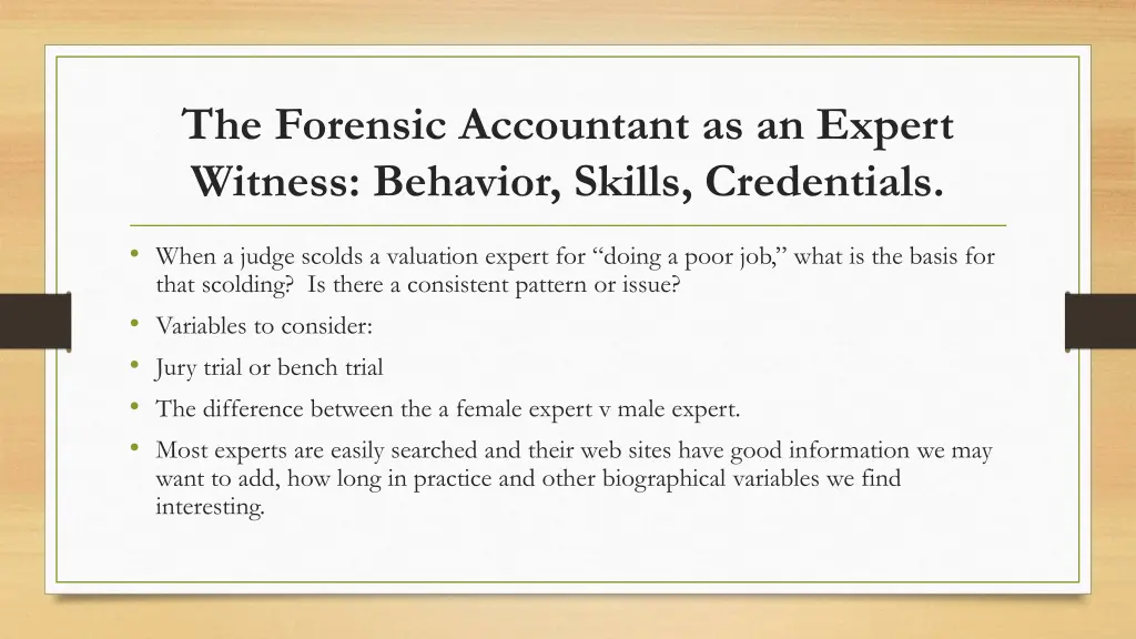 the forensic accountant as an expert witness 5