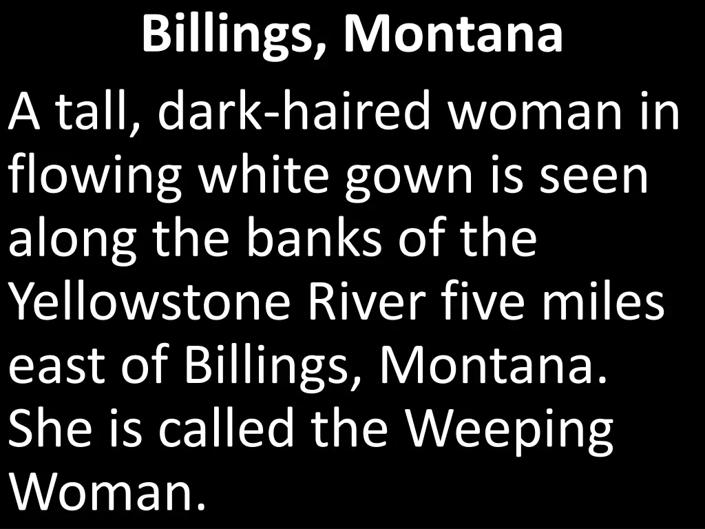 billings montana a tall dark haired woman