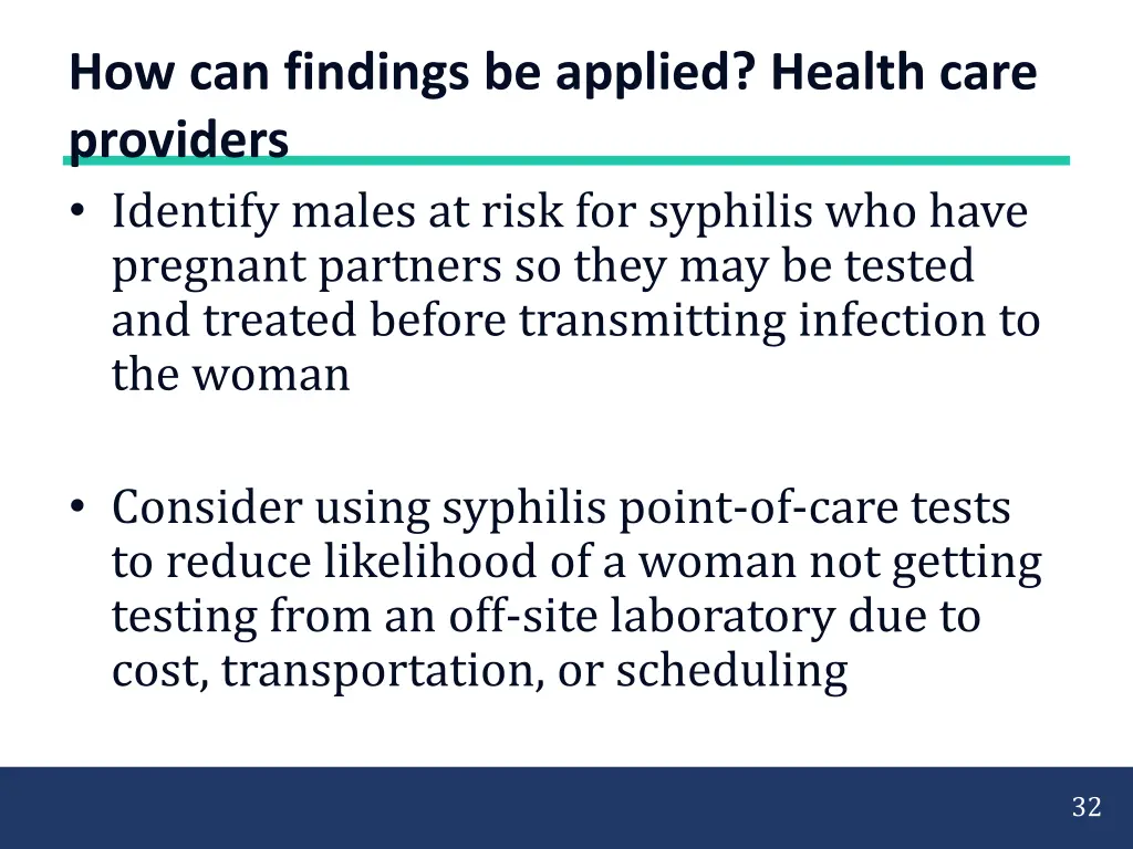 how can findings be applied health care providers