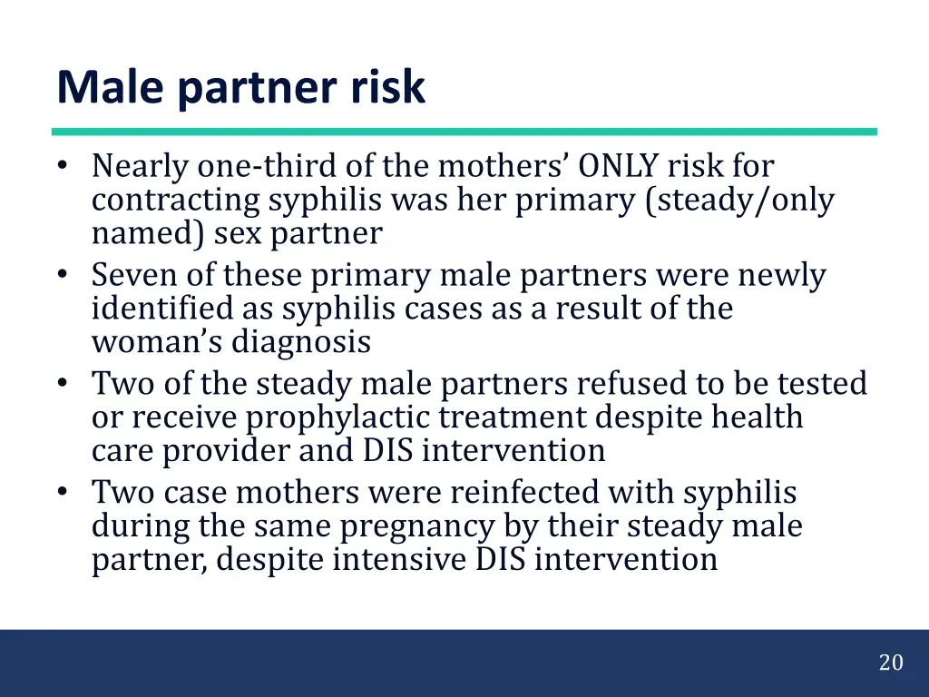 male partner risk