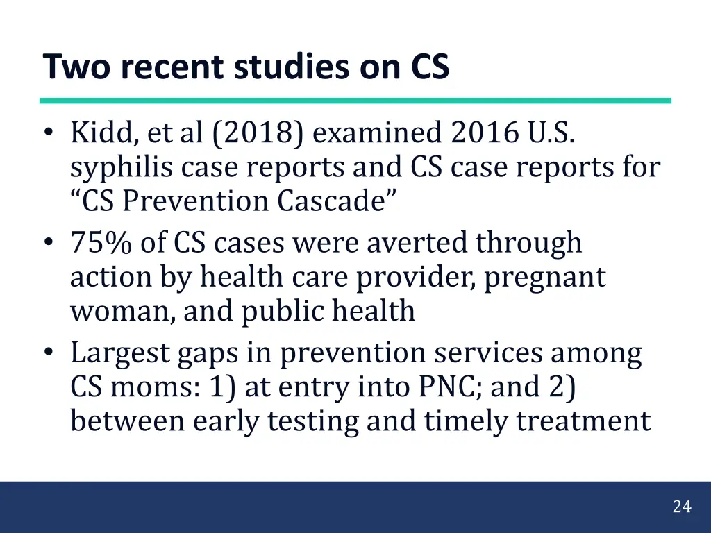 two recent studies on cs