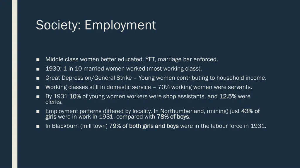 society employment