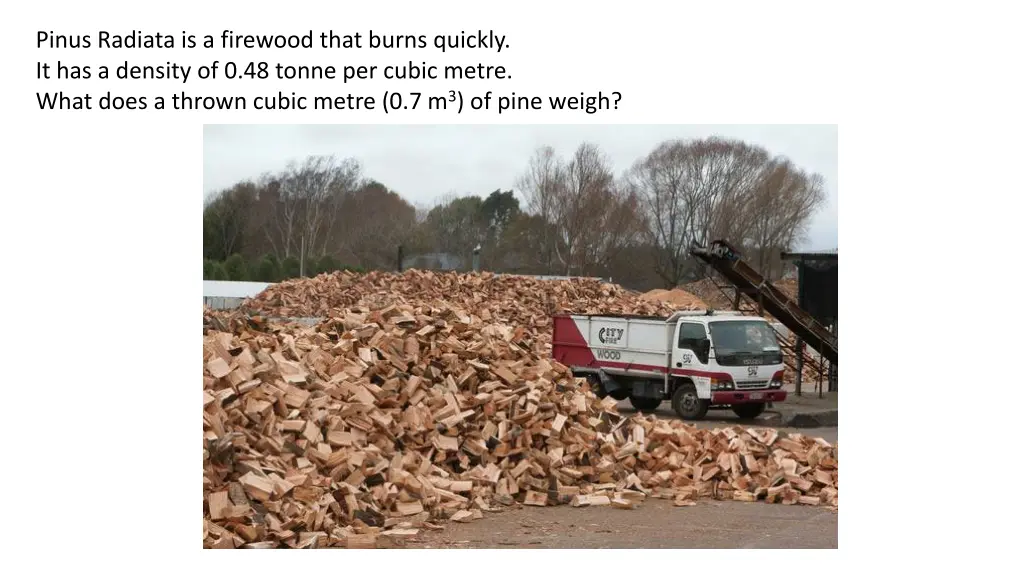 pinus radiata is a firewood that burns quickly