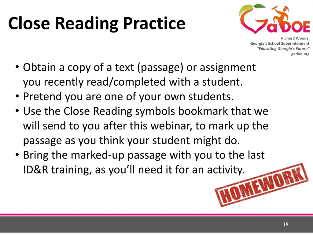 close reading practice