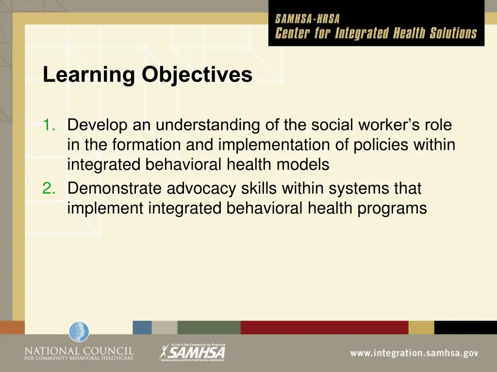 learning objectives