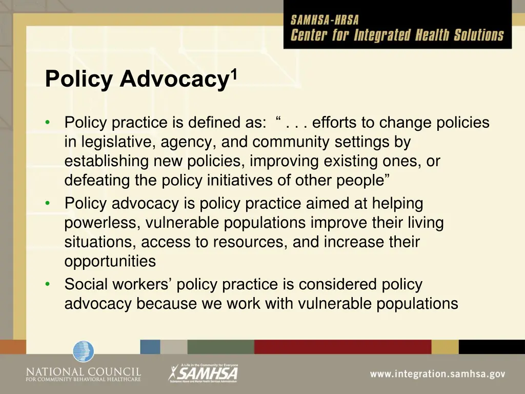 policy advocacy 1